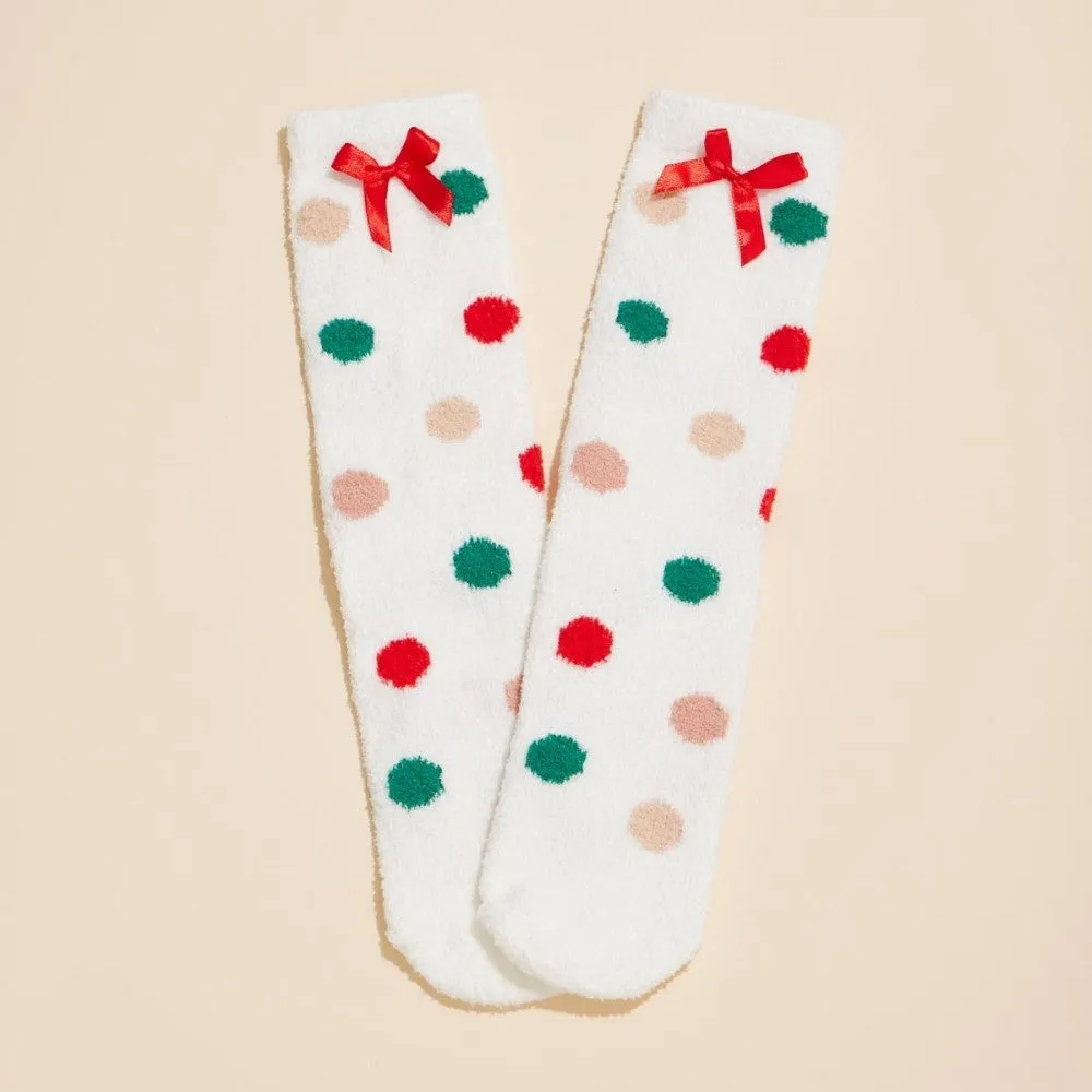 Soft Knit Christmas Socks Gift Set of 4 - Classic Christmas