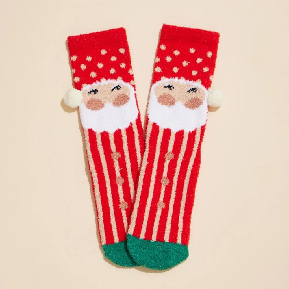 Soft Knit Christmas Socks Gift Set of 4 - Classic Christmas