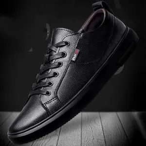 Solid Color Round Toe Everyday Black Low-top General Purpose White Shoes