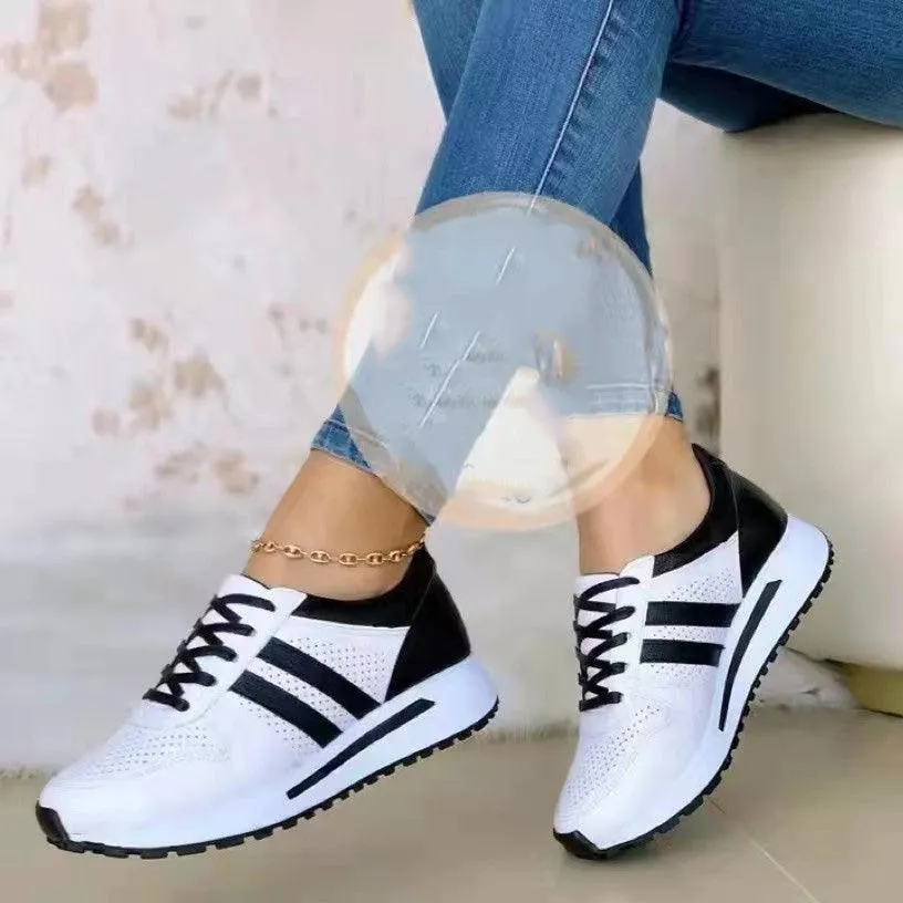 Spring And Summer Platform Wedge Casual And Comfortable European And American Breathable Shoes