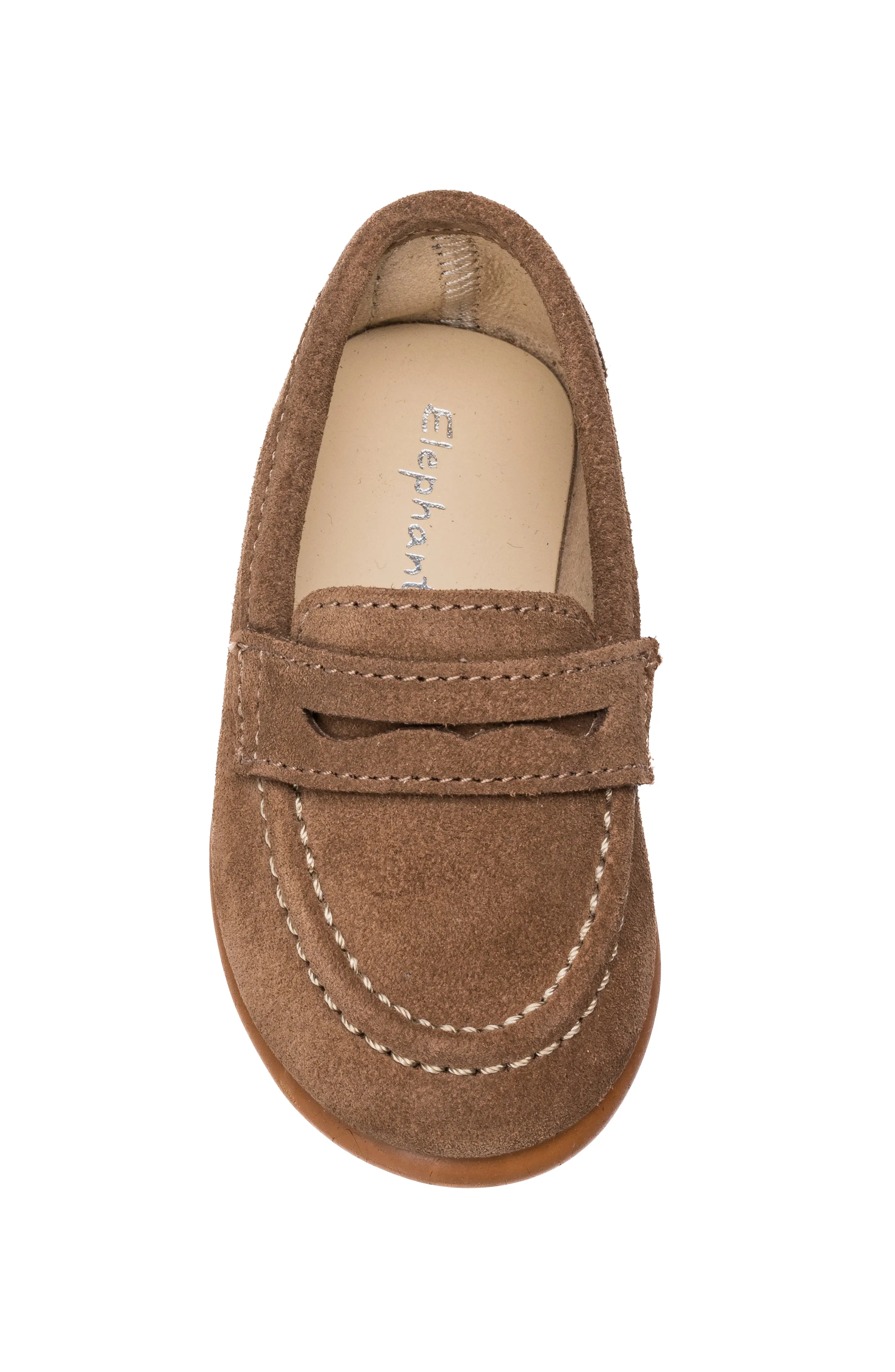 Suede Penny Loafer Toffee Brown