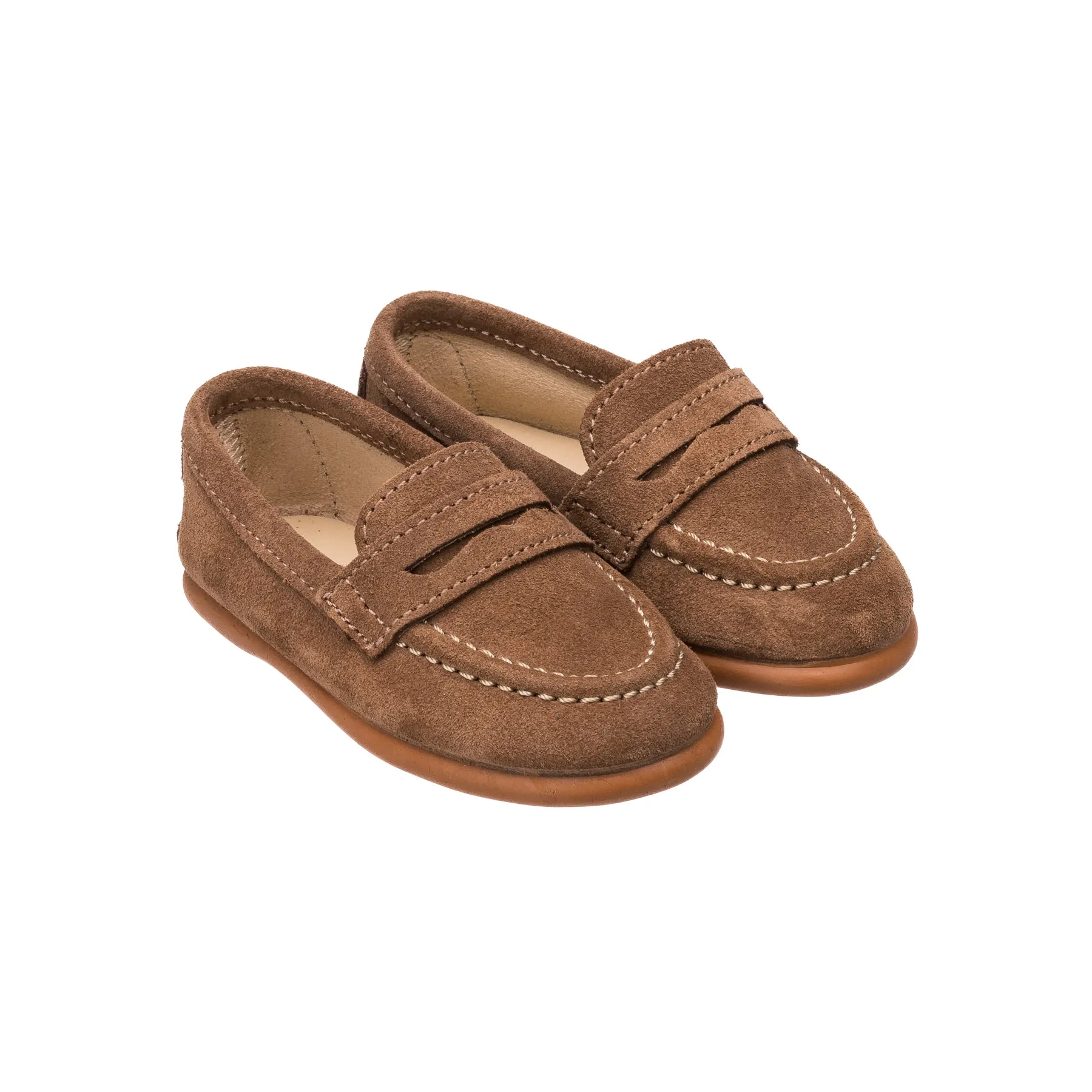 Suede Penny Loafer Toffee Brown