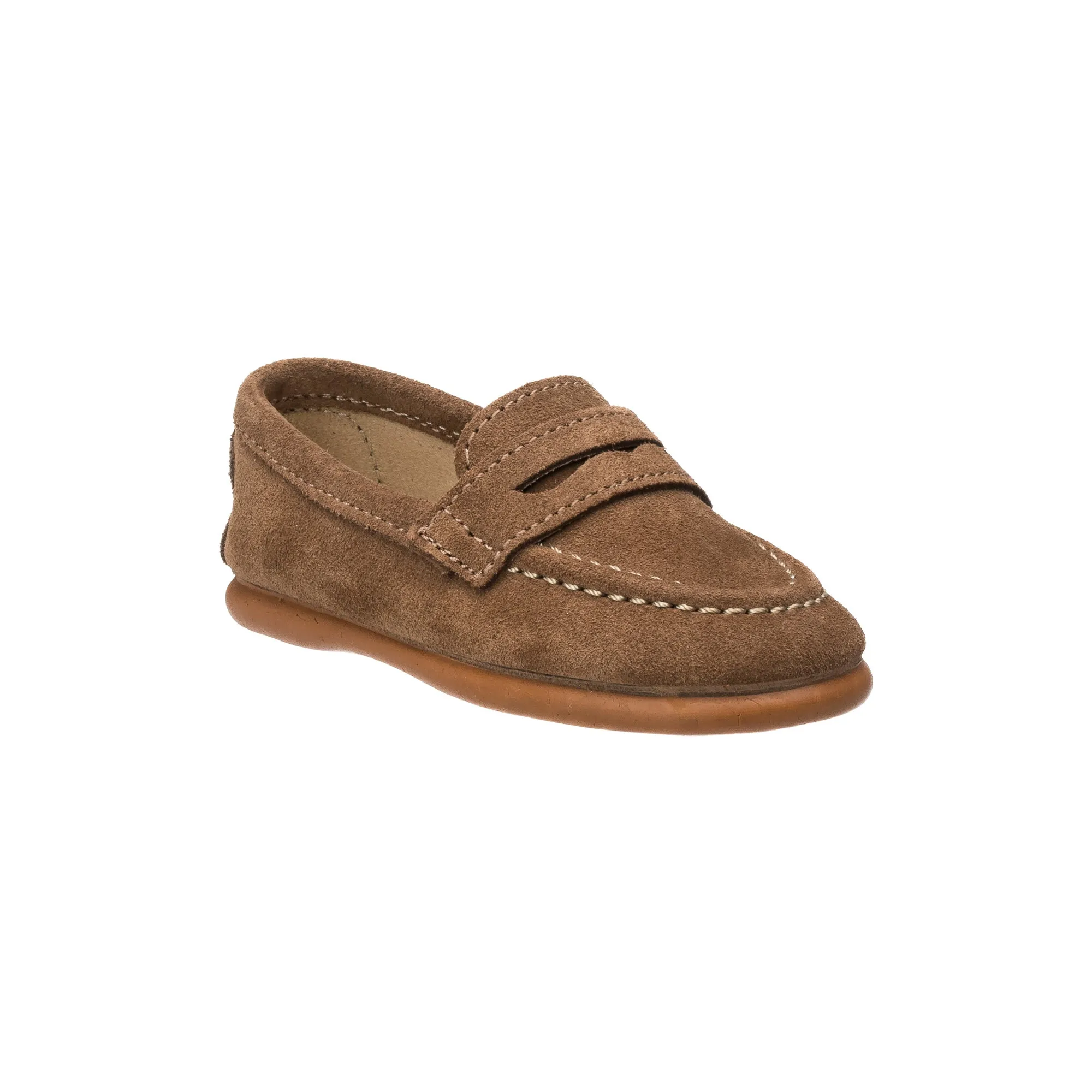 Suede Penny Loafer Toffee Brown