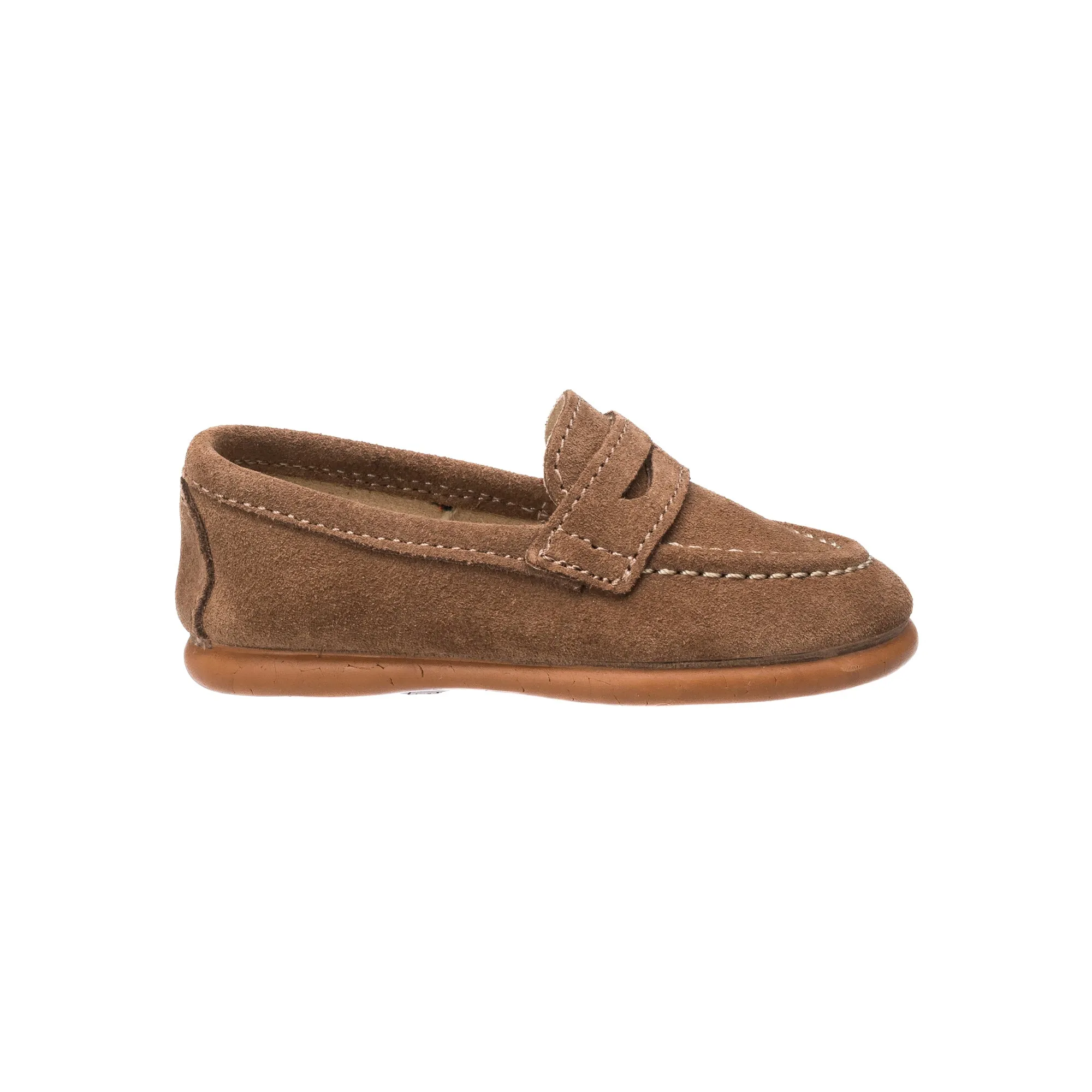 Suede Penny Loafer Toffee Brown