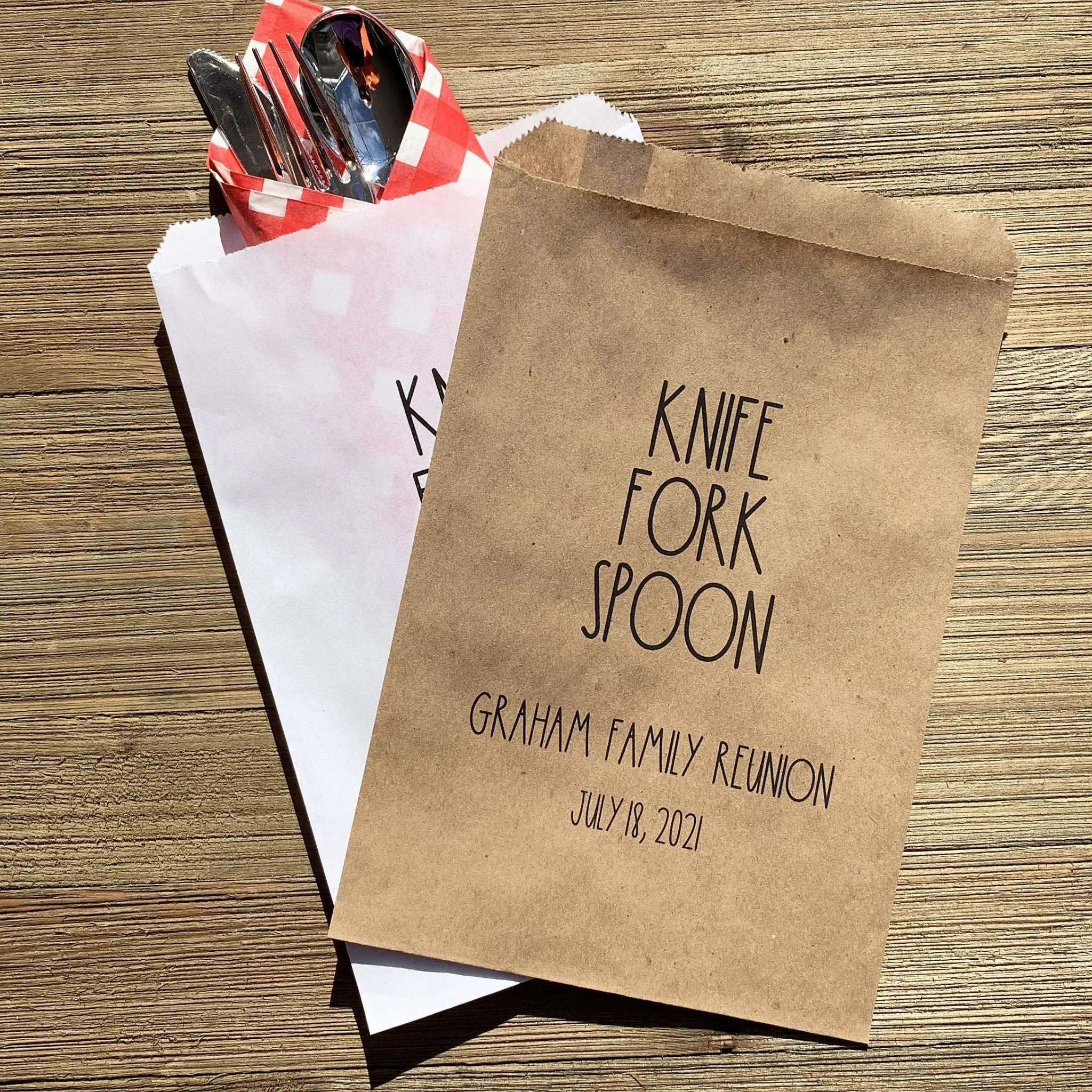 Utensil Bags for Family Reunion