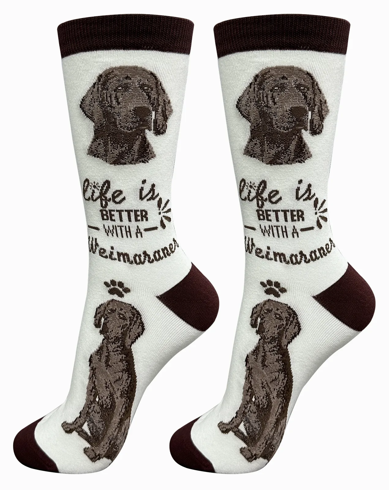 Weimaraner Dog Crew Socks -Unisex