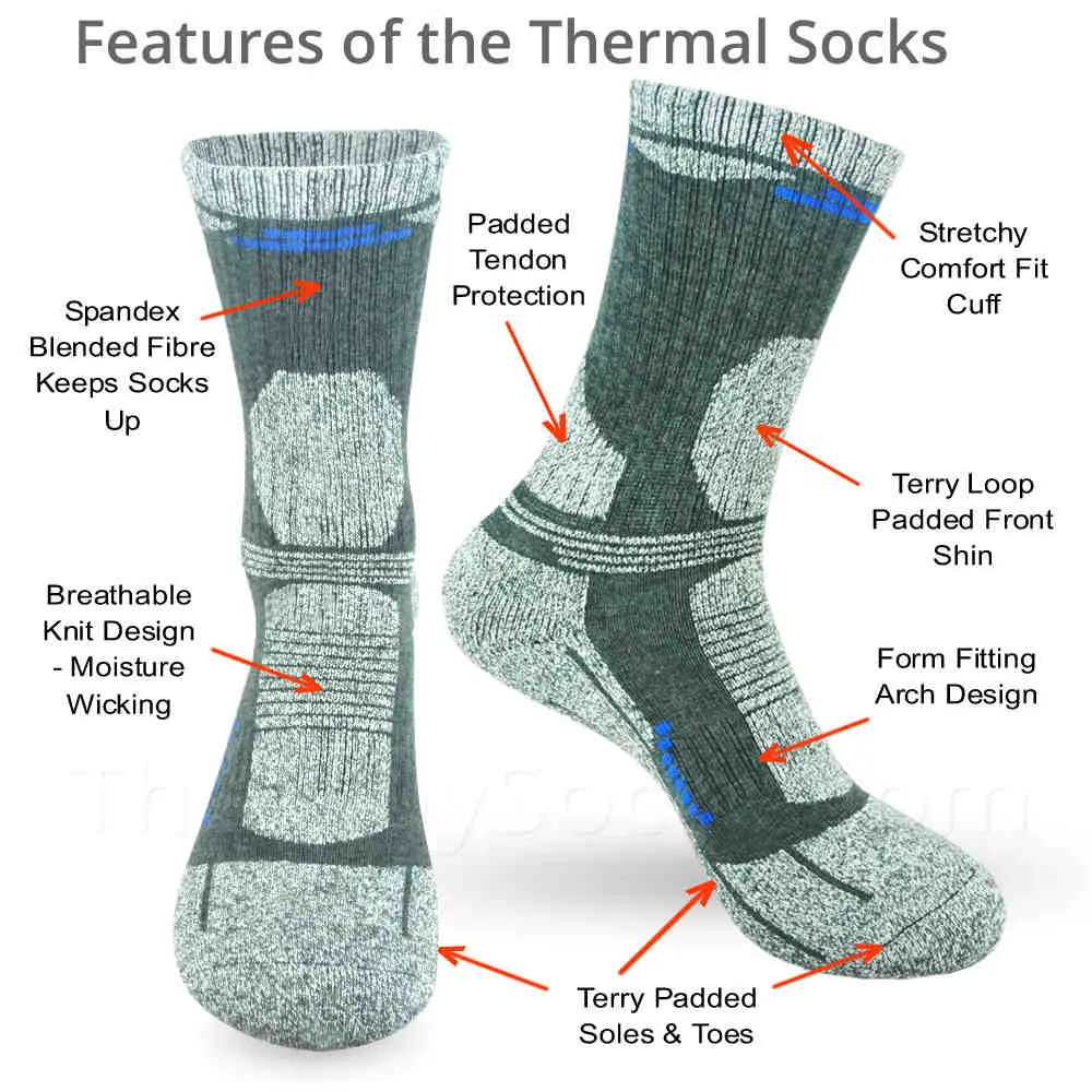 Winter Warm Thermal Crew Socks - Men