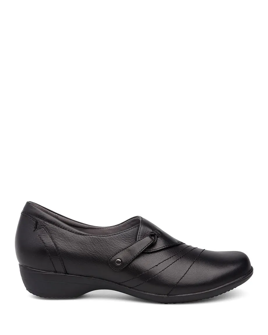 Women's Dansk Franny Color: Black Milled Nappa (WIDE WIDTH)