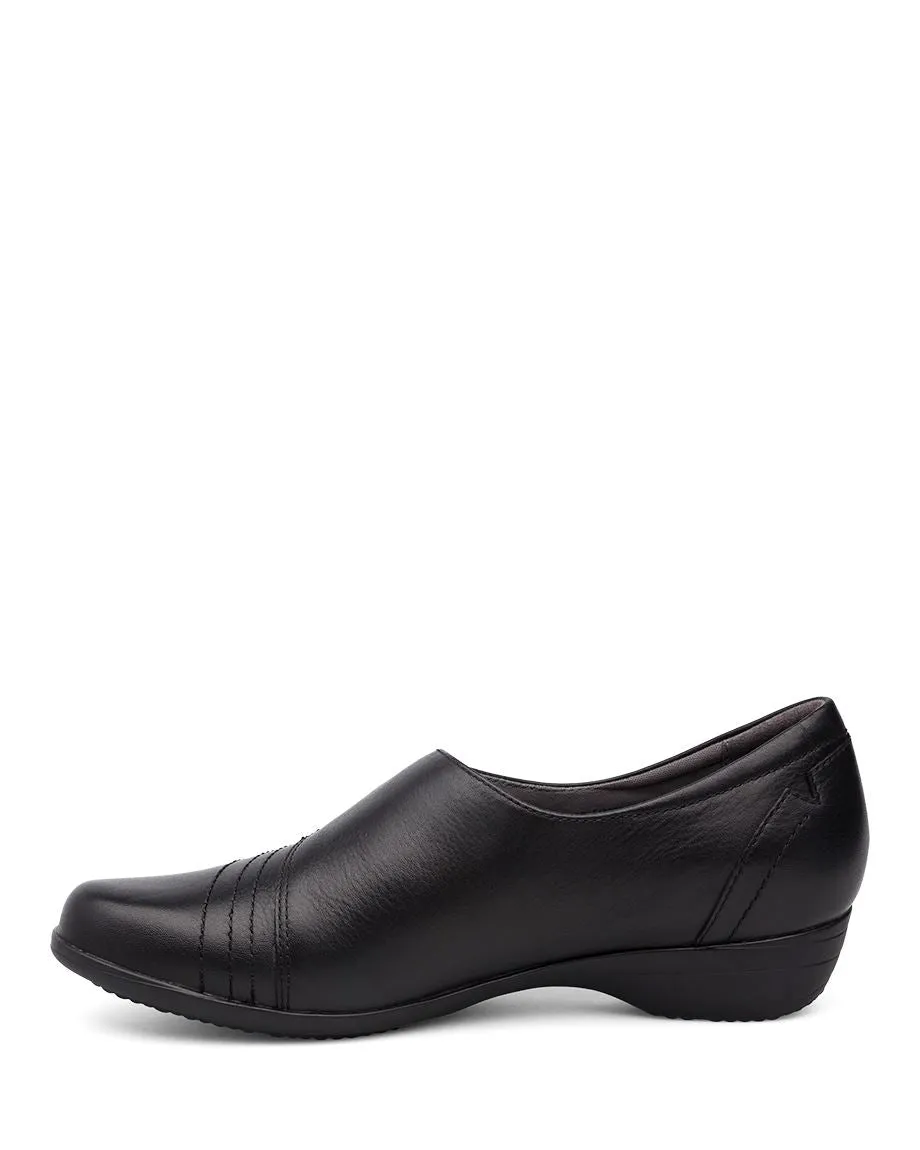 Women's Dansk Franny Color: Black Milled Nappa (WIDE WIDTH)