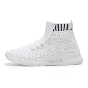 Women's High-Top Stretch Fly Woven Breathable Socks Shoes