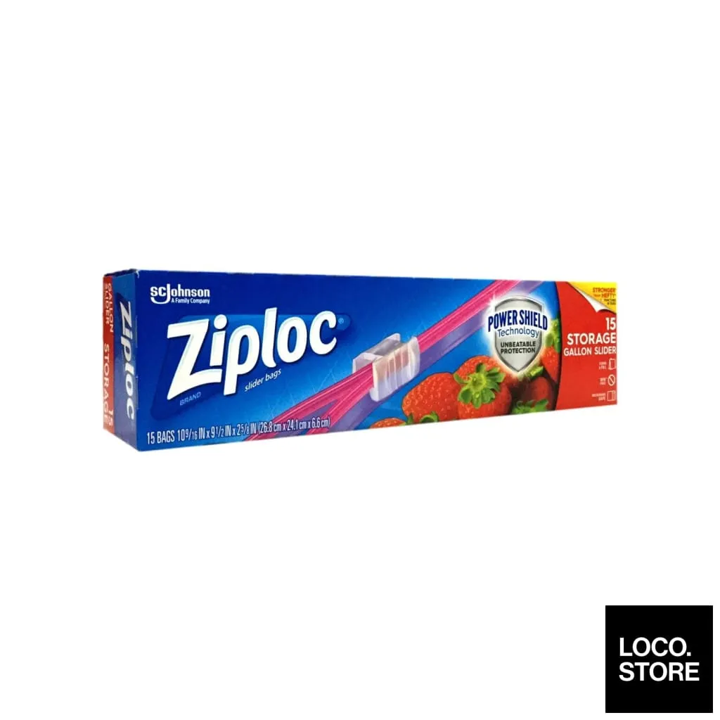 Ziploc EZ Zip Storage Gallon 15 bags